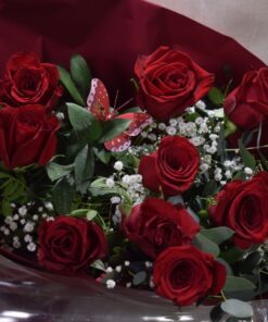 Ramo de 12 rosas rojas " I Love You"