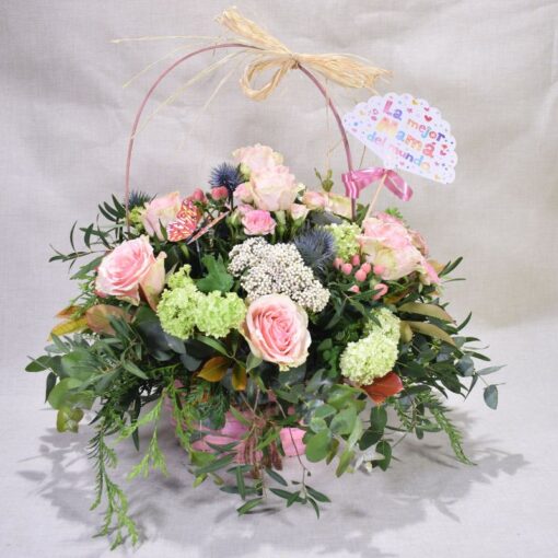 Cesta 10 rosas "Especial día de las Madres"