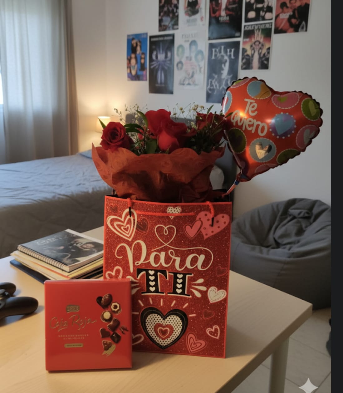 6 Rosas Rojas en Gift Bag (Para ti)