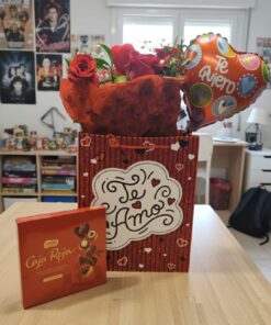 6 Rosas Rojas en Gift Bag (Te Amo)