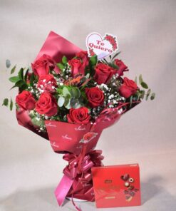 12 Rosas  LOVE + bombones